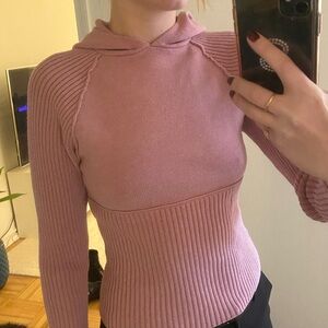 Gimaguas Pink Ribbed Women's Sweater